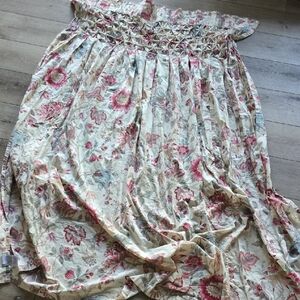 Pottery Barn Smocked Palampore Floral Window Drapes Curtains 42x63